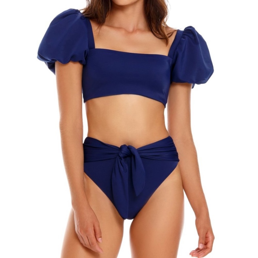Agua Bendita Proa High Rise Puff Sleeve TOP ONLY